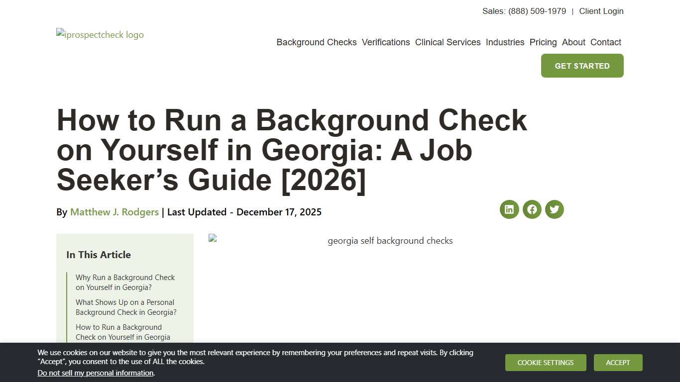 How to Run a Background Check on Yourself in Georgia: A Job Seeker’s Guide [2026] - iprospectcheck